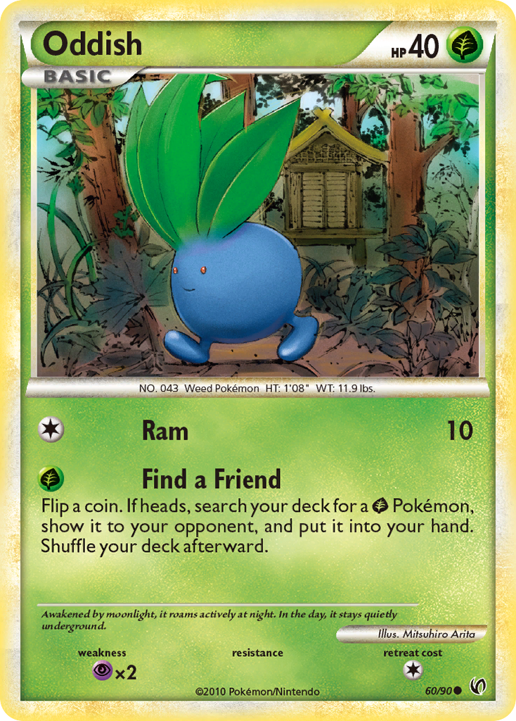 Oddish (60/90) [HeartGold & SoulSilver: Undaunted] | Deep Dive Games St. Marys