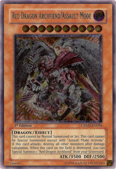 Red Dragon Archfiend/Assault Mode [CRMS-EN004] Ultimate Rare | Deep Dive Games St. Marys