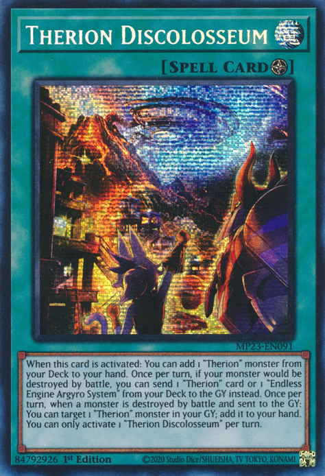 Therion Discolosseum [MP23-EN091] Prismatic Secret Rare | Deep Dive Games St. Marys