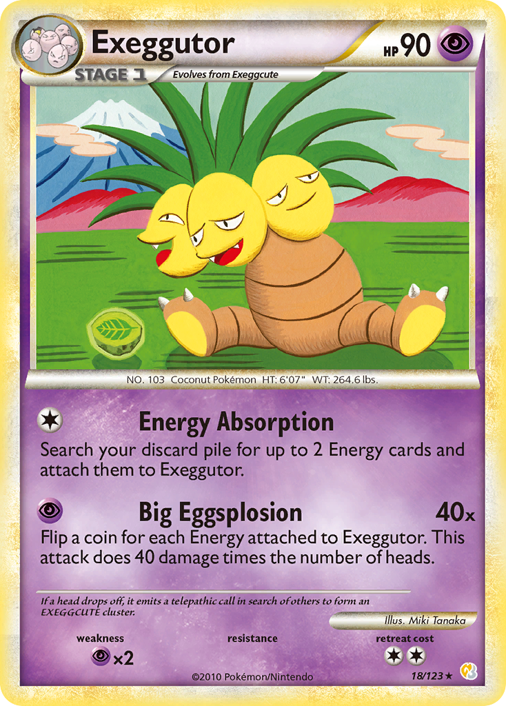 Exeggutor (18/123) [HeartGold & SoulSilver: Base Set] | Deep Dive Games St. Marys