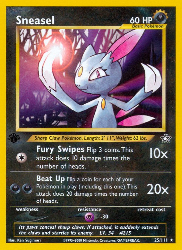 Sneasel (25/111) [Neo Genesis 1st Edition] | Deep Dive Games St. Marys