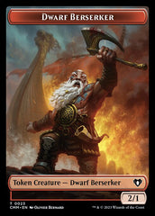 Human Soldier // Dwarf Berserker Double-Sided Token [Commander Masters Tokens] | Deep Dive Games St. Marys