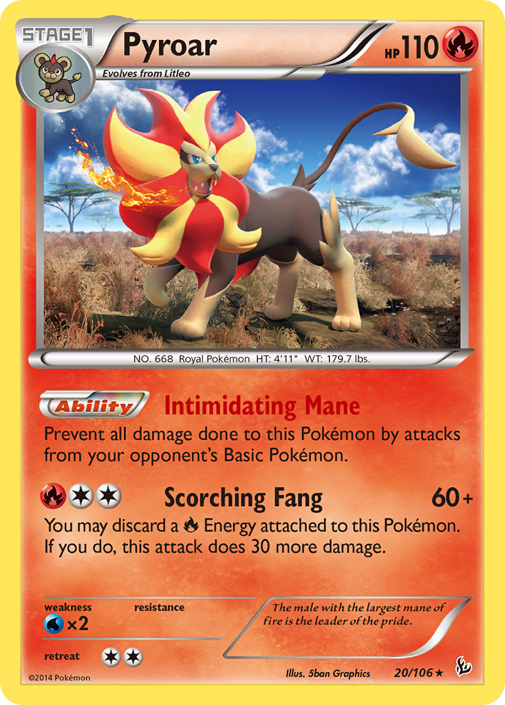 Pyroar (20/106) [XY: Flashfire] | Deep Dive Games St. Marys