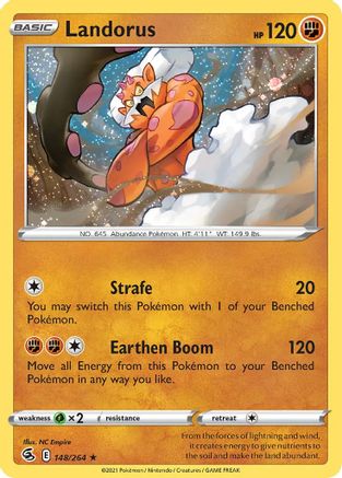 Landorus (148/264) (Cosmos Holo) [Sword & Shield: Fusion Strike] | Deep Dive Games St. Marys