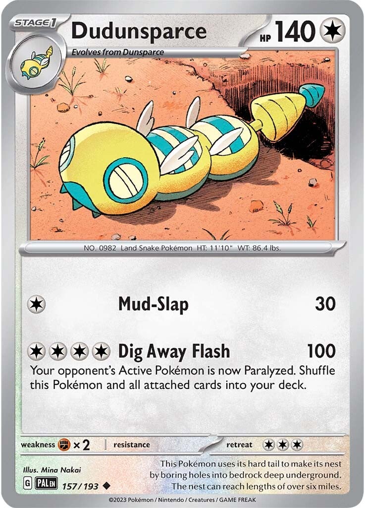 Dudunsparce (157/193) [Scarlet & Violet: Paldea Evolved] | Deep Dive Games St. Marys