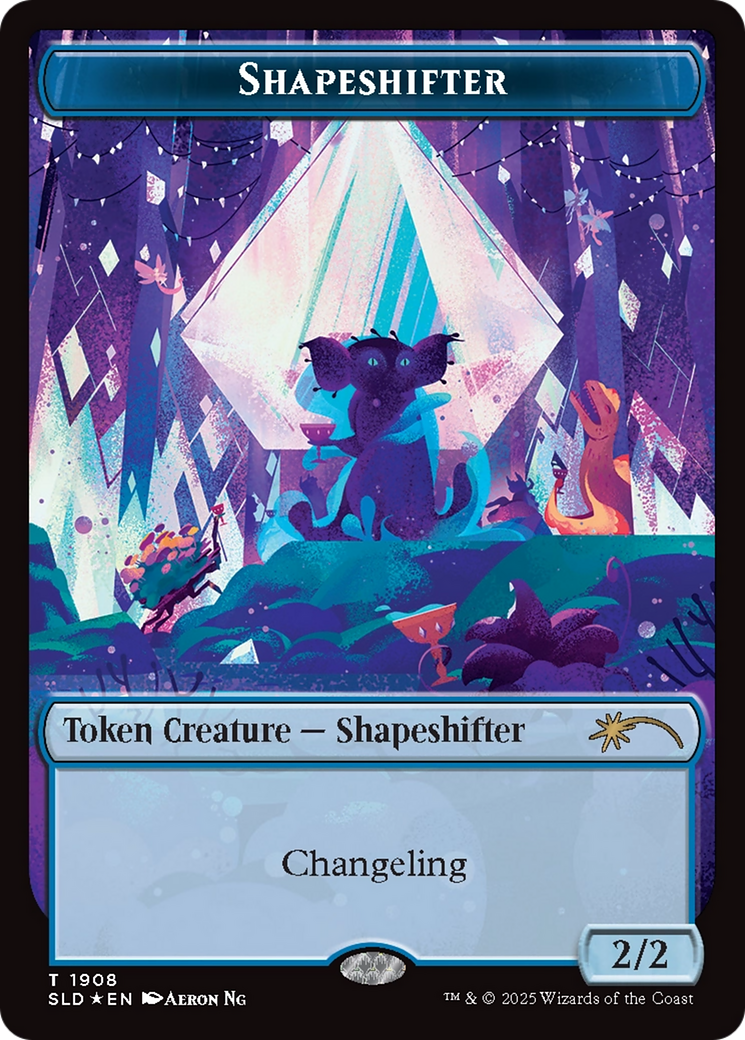Shapeshifter Token (1908) (Double Rainbow Foil) [Secret Lair Drop Series] | Deep Dive Games St. Marys