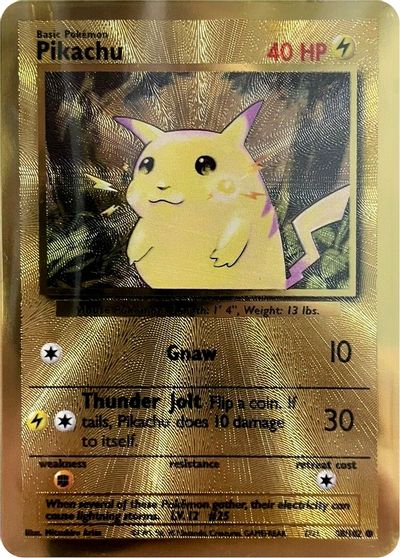 Pikachu (58/102) (Celebrations Metal Card) [Celebrations: 25th Anniversary] | Deep Dive Games St. Marys