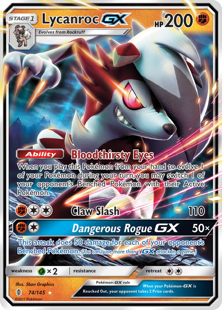 Lycanroc GX (74/145) [Sun & Moon: Guardians Rising] | Deep Dive Games St. Marys