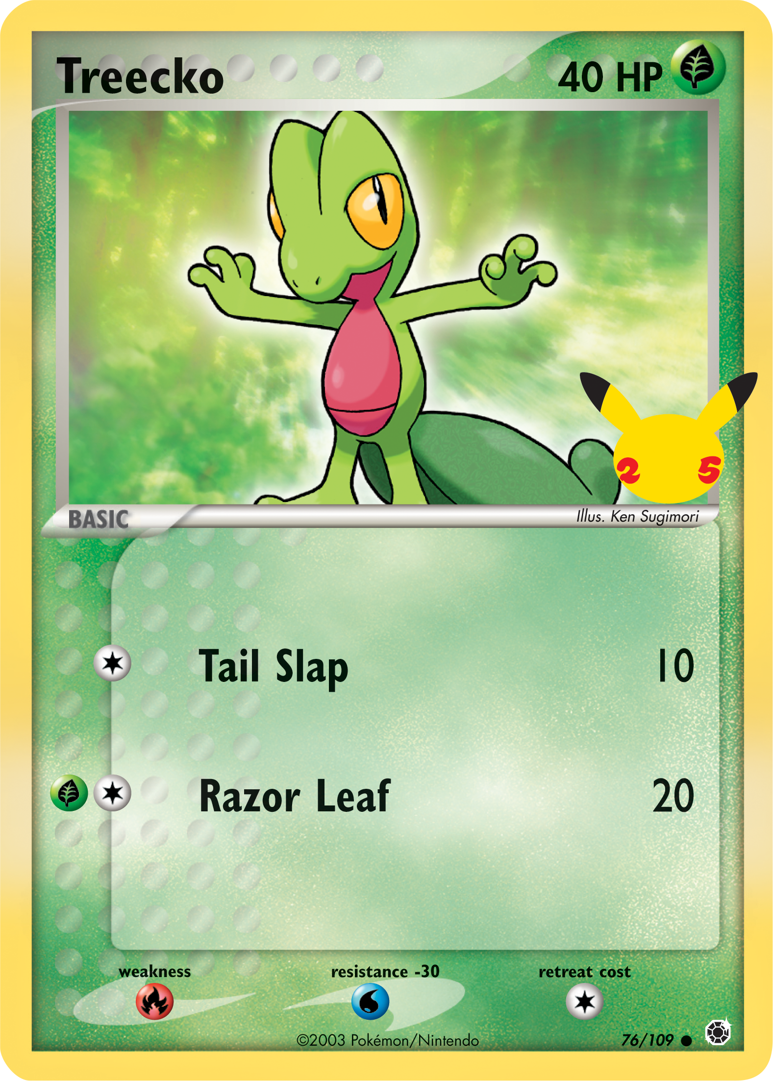 Treecko (76/109) (Jumbo Card) [First Partner Pack] | Deep Dive Games St. Marys