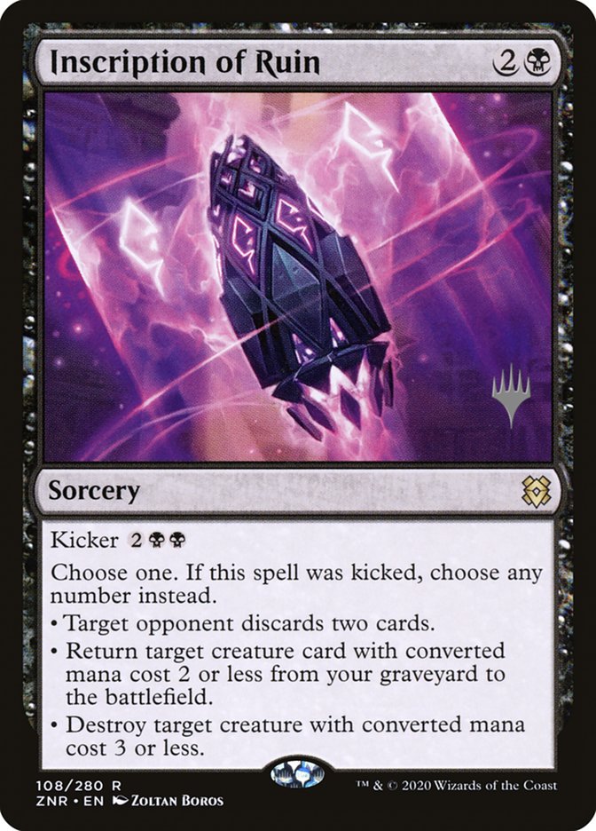 Inscription of Ruin (Promo Pack) [Zendikar Rising Promos] | Deep Dive Games St. Marys