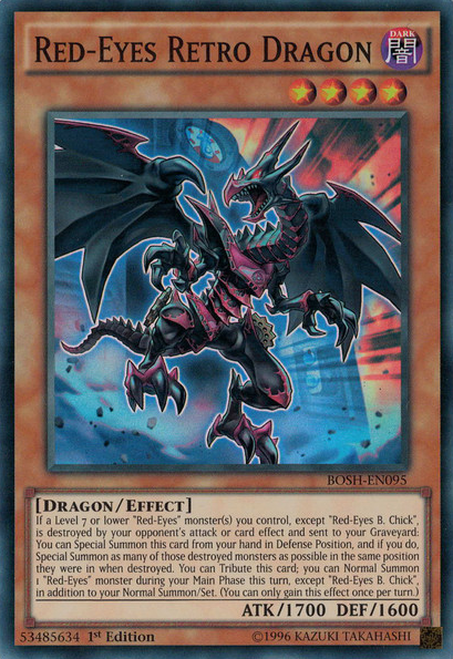 Red-Eyes Retro Dragon [BOSH-EN095] Super Rare | Deep Dive Games St. Marys