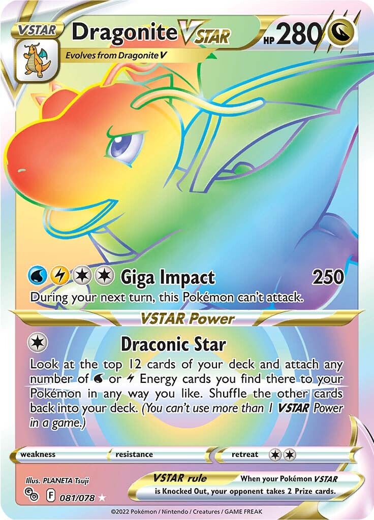 Dragonite VSTAR (081/078) [Pokémon GO] | Deep Dive Games St. Marys