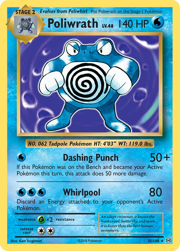 Poliwrath (25/108) (Theme Deck Exclusive) [XY: Evolutions] | Deep Dive Games St. Marys