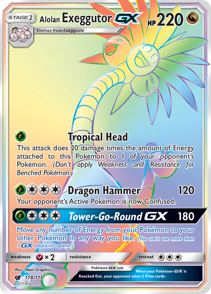 Alolan Exeggutor GX (118/111) [Sun & Moon: Crimson Invasion] | Deep Dive Games St. Marys