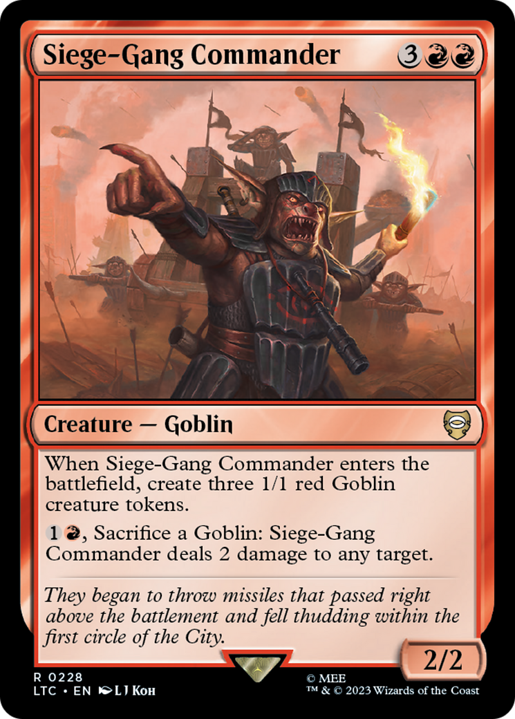 Siege-Gang Commander [The Lord of the Rings: Tales of Middle-Earth Commander] | Deep Dive Games St. Marys