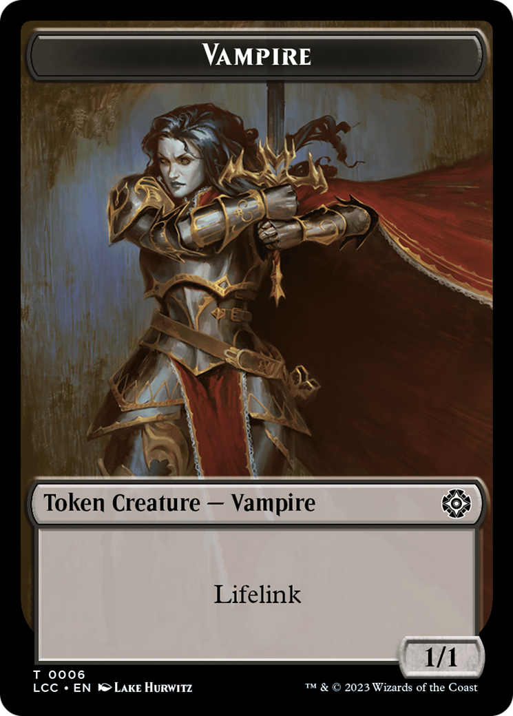 Vampire (0006) // Vampire Demon Double-Sided Token [The Lost Caverns of Ixalan Commander Tokens] | Deep Dive Games St. Marys