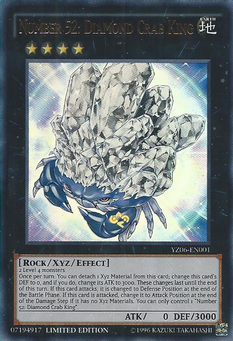 Number 52: Diamond Crab King [YZ06-EN001] Ultra Rare | Deep Dive Games St. Marys