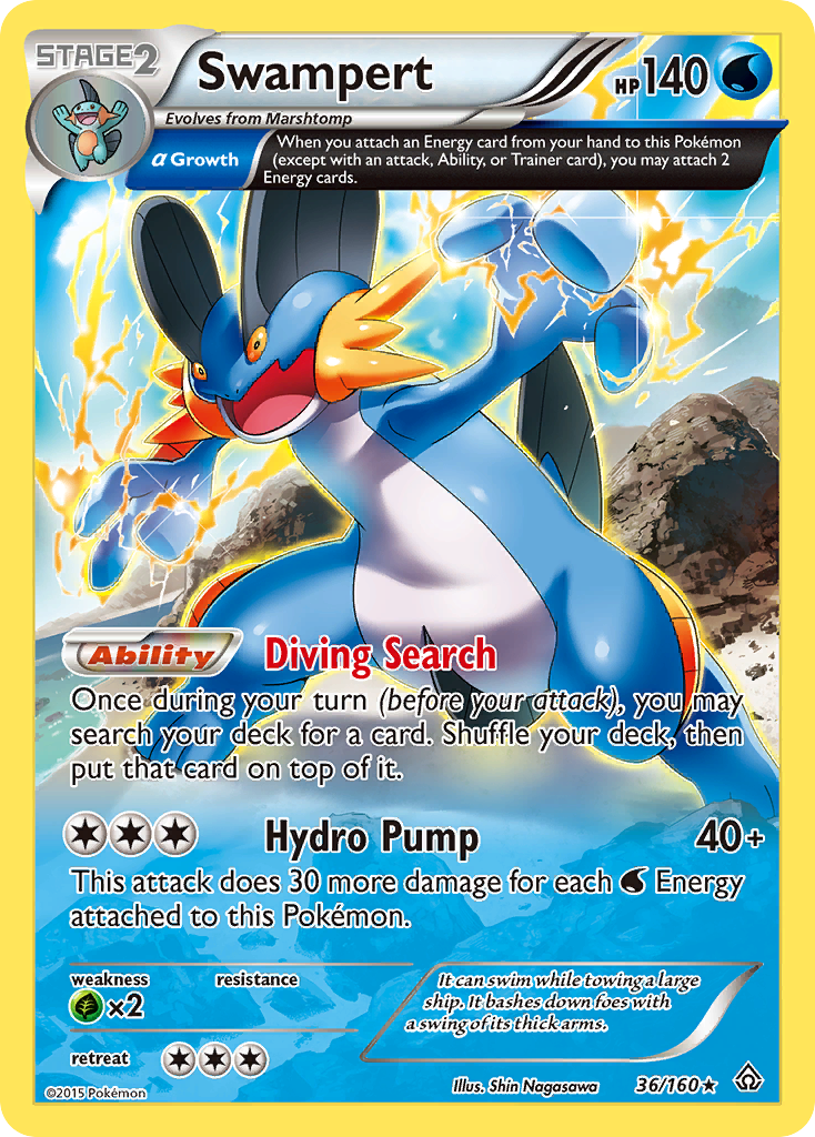 Swampert (36/160) [XY: Primal Clash] | Deep Dive Games St. Marys