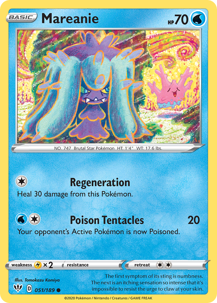 Mareanie (051/189) [Sword & Shield: Darkness Ablaze] | Deep Dive Games St. Marys