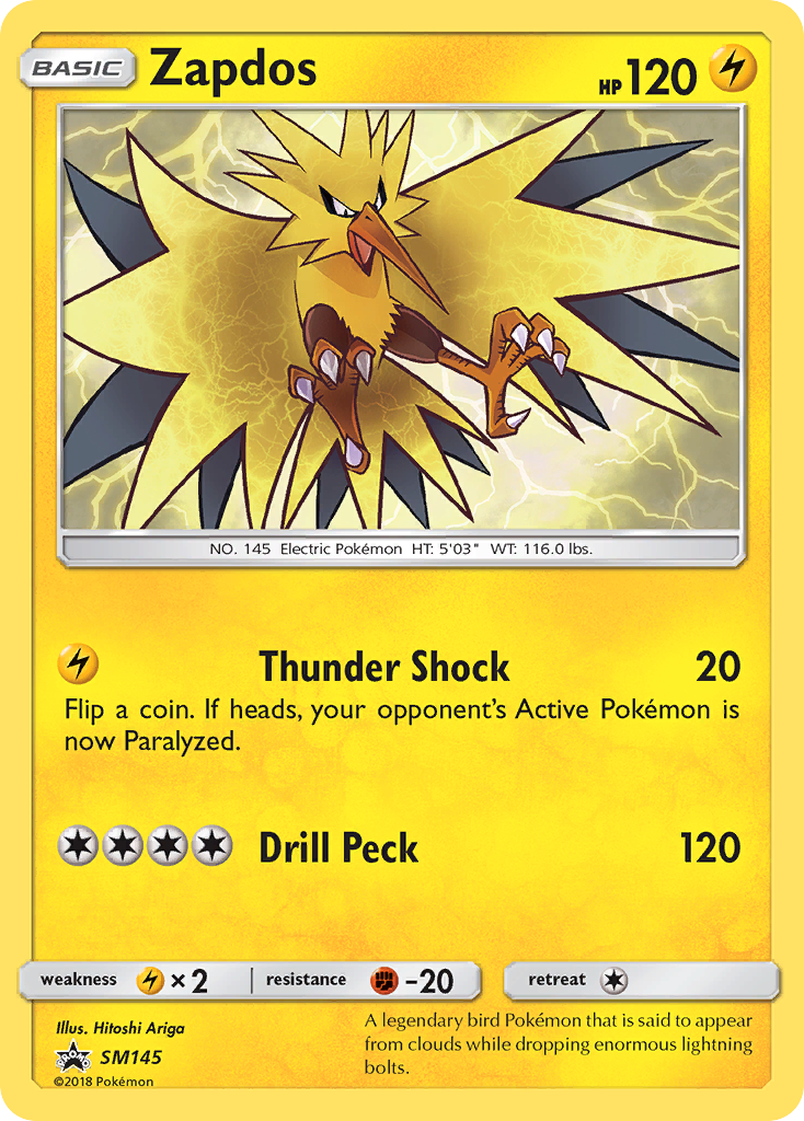 Zapdos (SM145) [Sun & Moon: Black Star Promos] | Deep Dive Games St. Marys