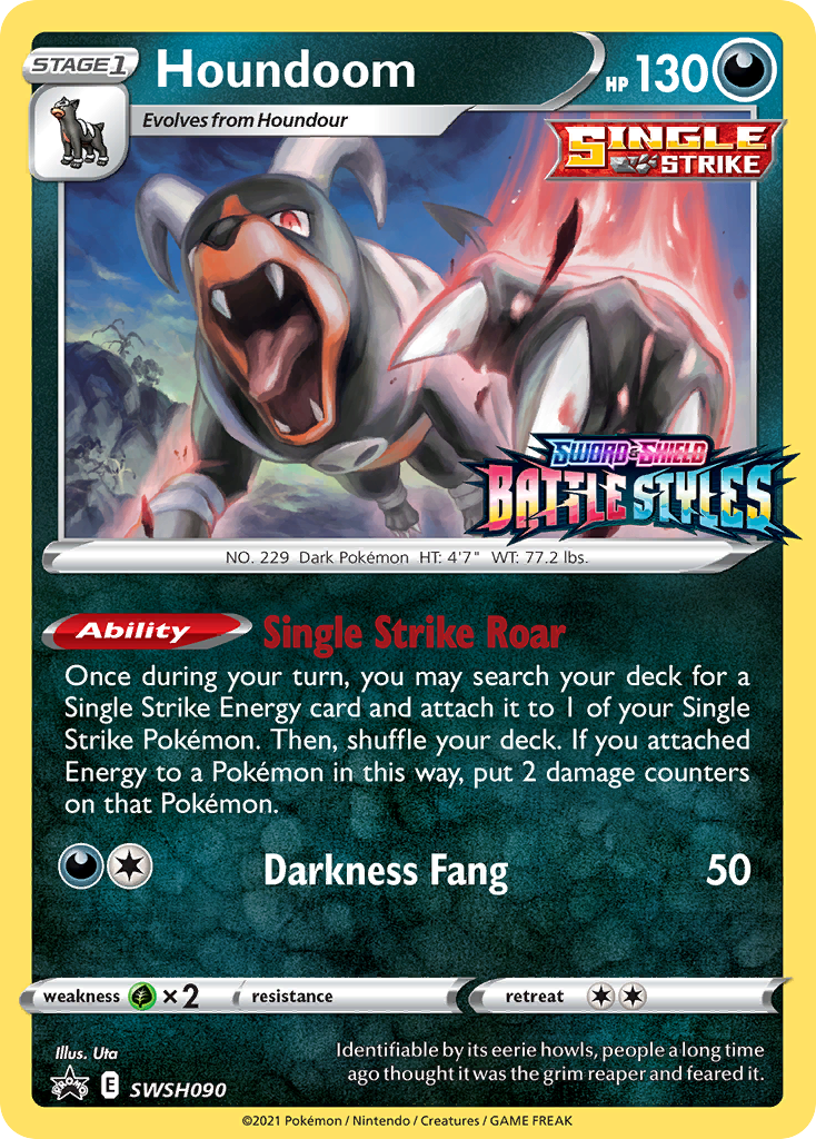 Houndoom (SWSH090) (Prerelease Promo) [Sword & Shield: Black Star Promos] | Deep Dive Games St. Marys