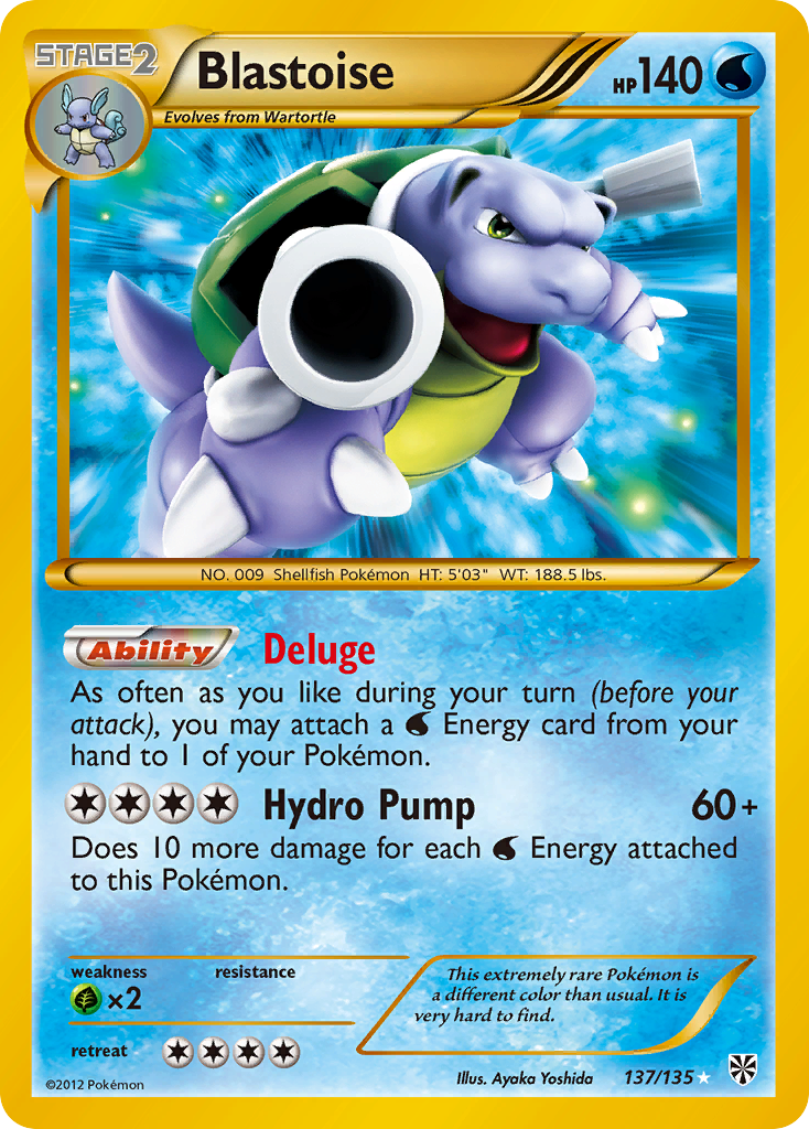 Blastoise (137/135) [Black & White: Plasma Storm] | Deep Dive Games St. Marys