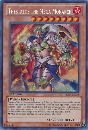 Thestalos the Mega Monarch [PRIO-EN035] Secret Rare | Deep Dive Games St. Marys