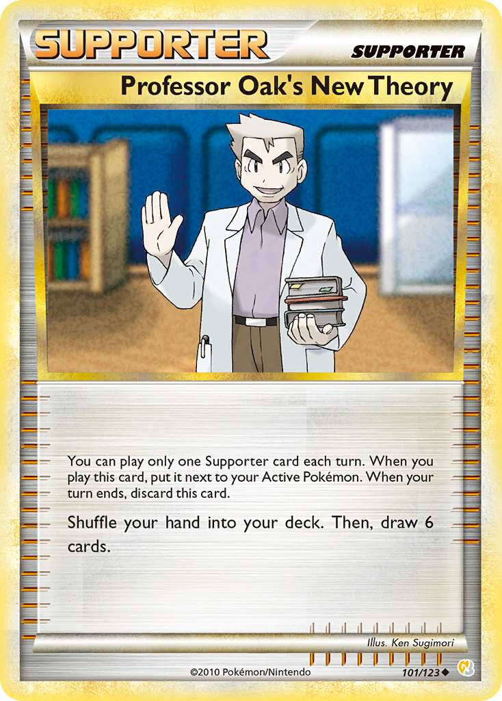 Professor Oak's New Theory (101/123) [HeartGold & SoulSilver: Base Set] | Deep Dive Games St. Marys