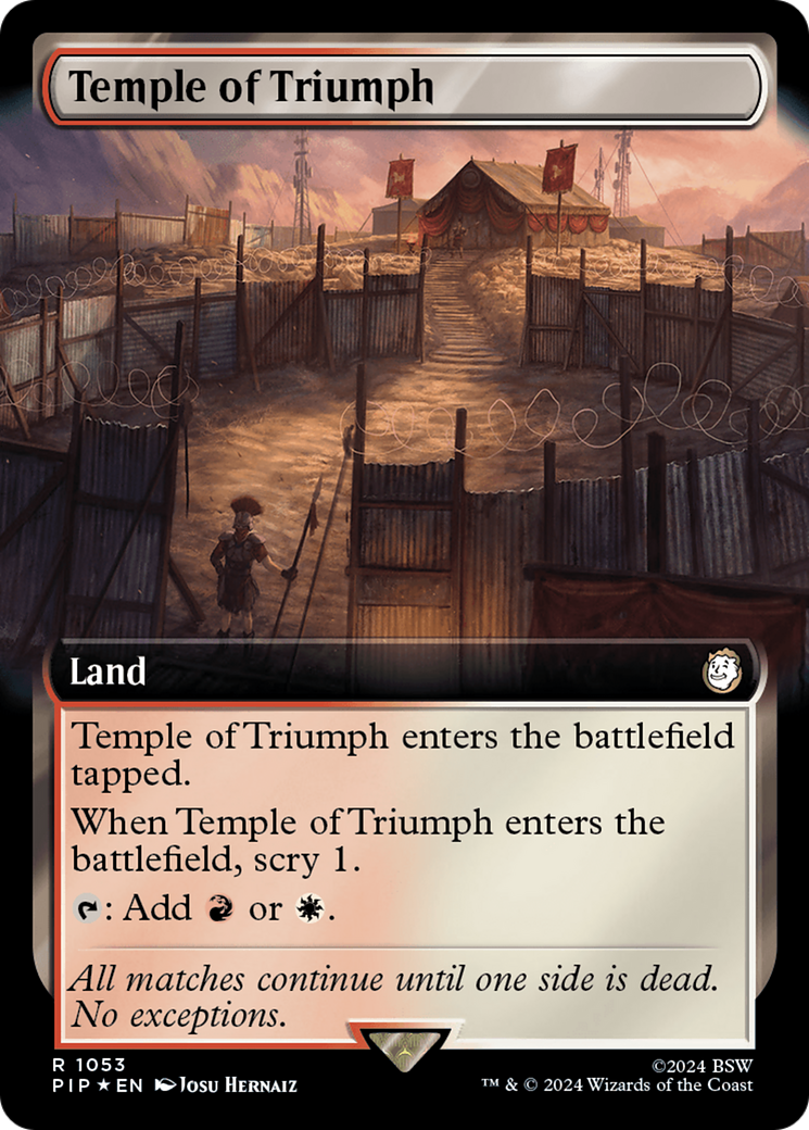 Temple of Triumph (Extended Art) (Surge Foil) [Fallout] | Deep Dive Games St. Marys