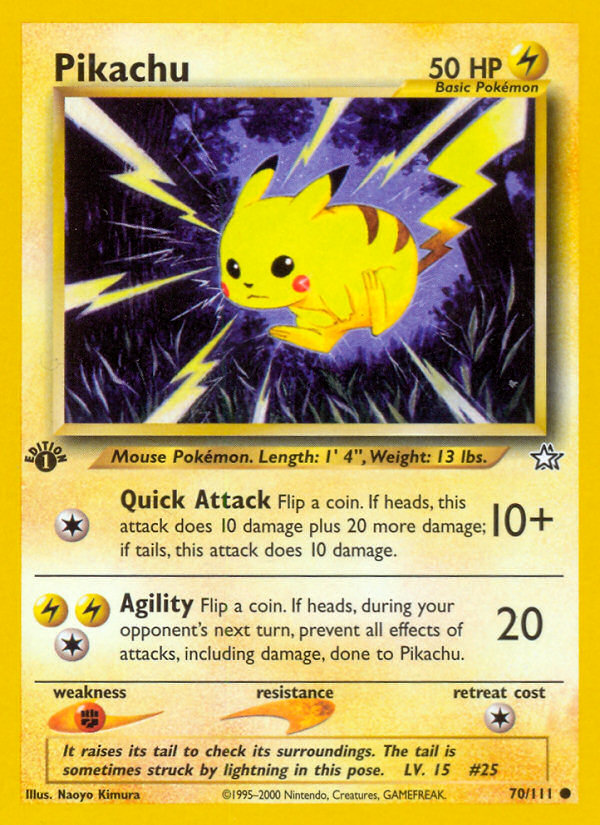 Pikachu (70/111) [Neo Genesis 1st Edition] | Deep Dive Games St. Marys