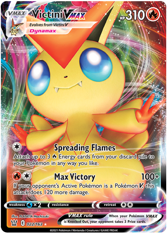 Victini VMAX (022/163) [Sword & Shield: Battle Styles] | Deep Dive Games St. Marys