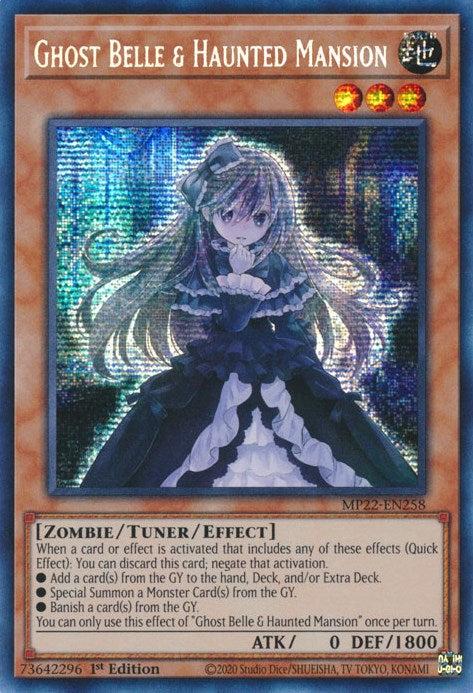 Ghost Belle & Haunted Mansion [MP22-EN258] Prismatic Secret Rare | Deep Dive Games St. Marys