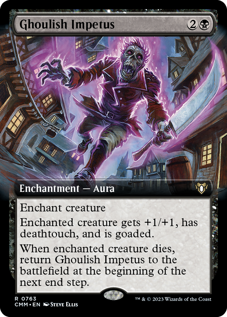 Ghoulish Impetus (Extended Art) [Commander Masters] | Deep Dive Games St. Marys