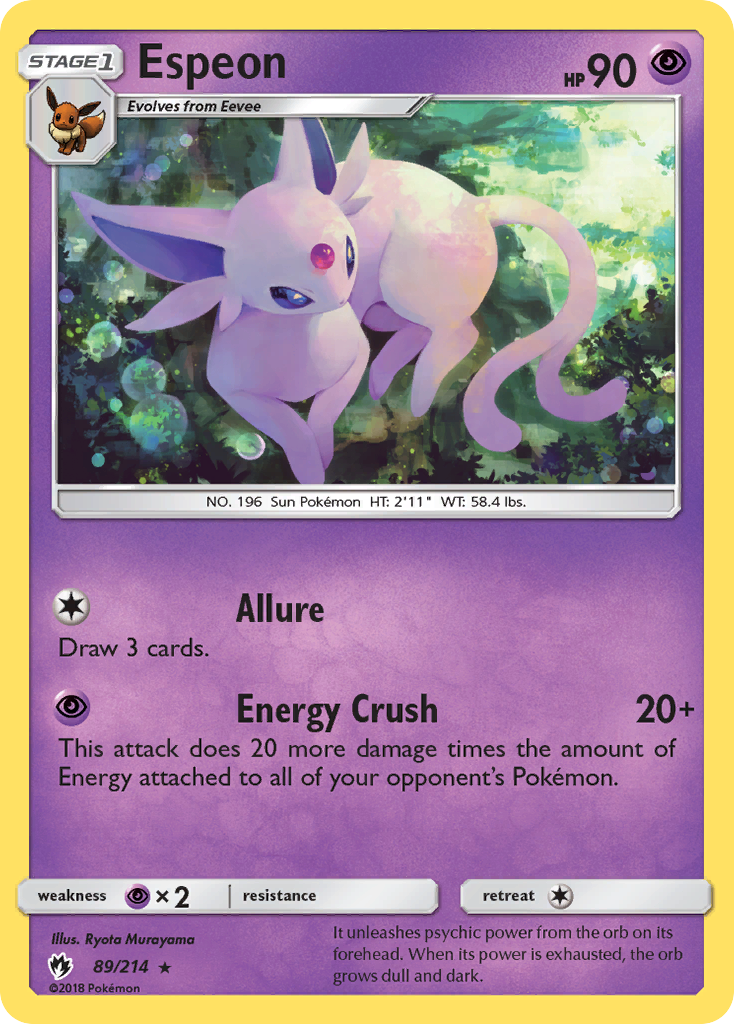 Espeon (89/214) [Sun & Moon: Lost Thunder] | Deep Dive Games St. Marys