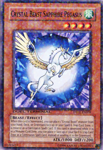 Crystal Beast Sapphire Pegasus [DT01-EN058] Common | Deep Dive Games St. Marys