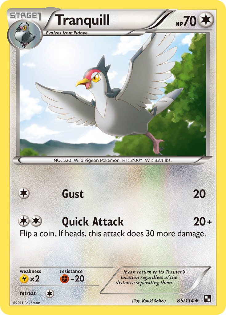 Tranquill (85/114) [Black & White: Base Set] | Deep Dive Games St. Marys