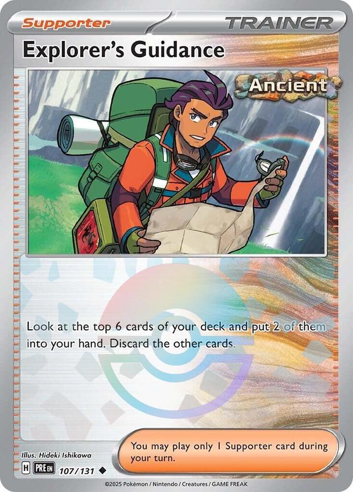 Explorer's Guidance (107/131) (Poke Ball Pattern) [Scarlet & Violet: Prismatic Evolutions] | Deep Dive Games St. Marys