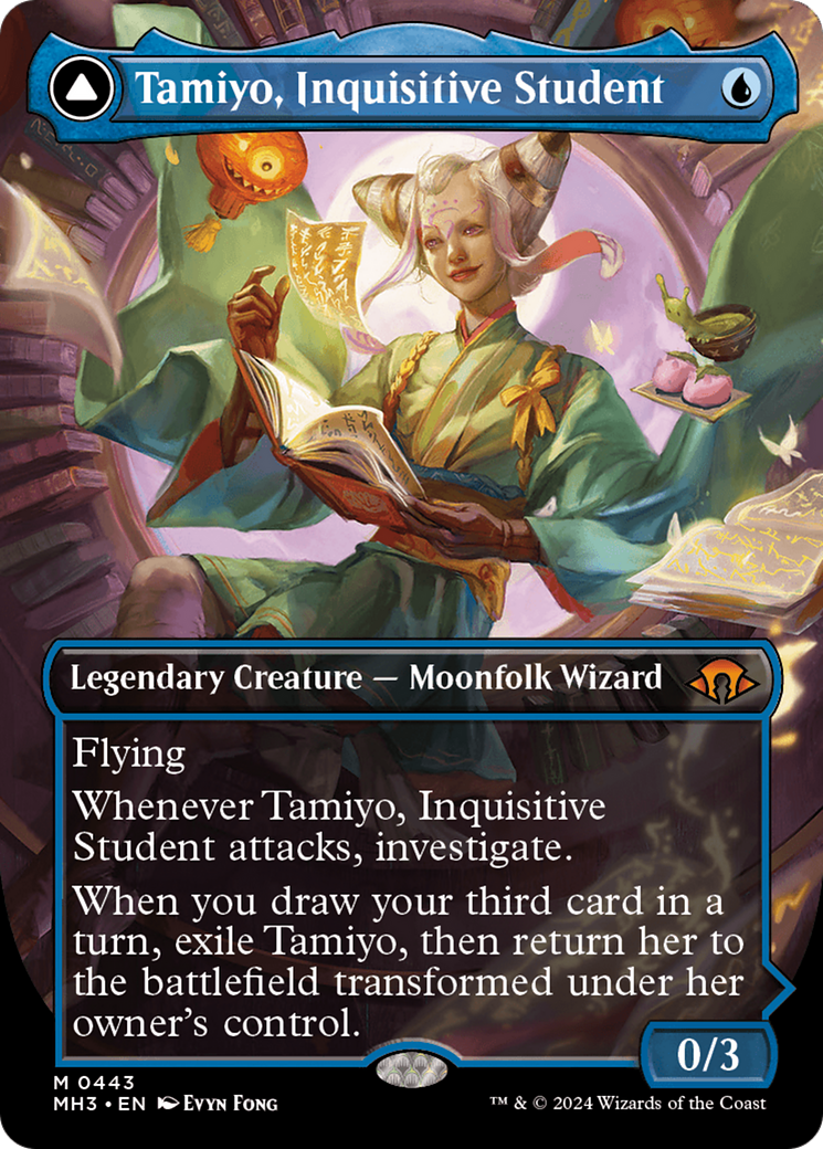 Tamiyo, Inquisitive Student // Tamiyo, Seasoned Scholar (Borderless) [Modern Horizons 3] | Deep Dive Games St. Marys