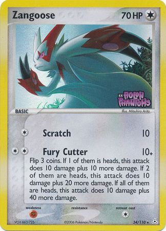 Zangoose (34/110) (Stamped) [EX: Holon Phantoms] | Deep Dive Games St. Marys