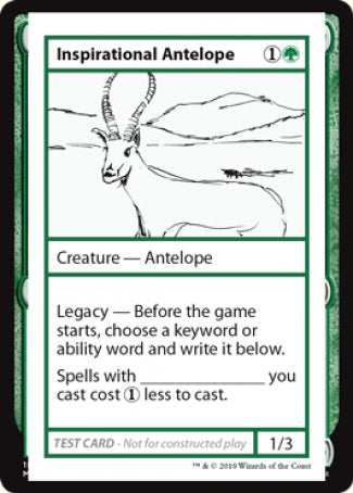 Inspirational Antelope (2021 Edition) [Mystery Booster Playtest Cards] | Deep Dive Games St. Marys