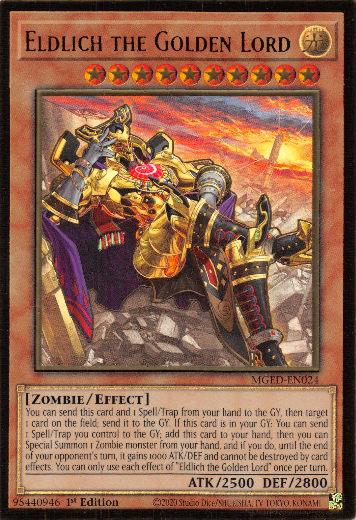 Eldlich the Golden Lord (Alternate Art) [MGED-EN024] Gold Rare | Deep Dive Games St. Marys