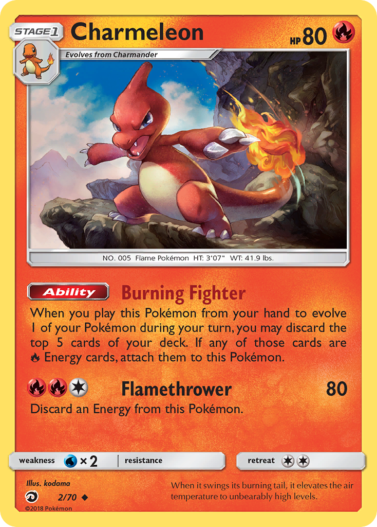 Charmeleon (2/70) [Sun & Moon: Dragon Majesty] | Deep Dive Games St. Marys