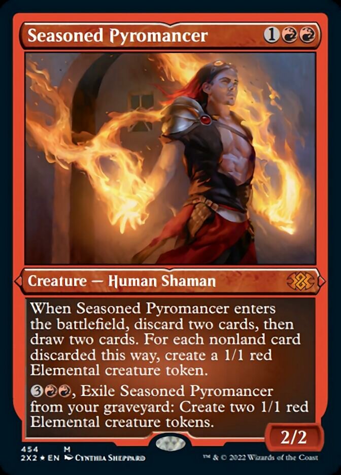 Seasoned Pyromancer (Foil Etched) [Double Masters 2022] | Deep Dive Games St. Marys