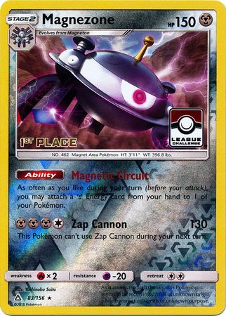 Magnezone (83/156) (League Promo 1st Place) [Sun & Moon: Ultra Prism] | Deep Dive Games St. Marys