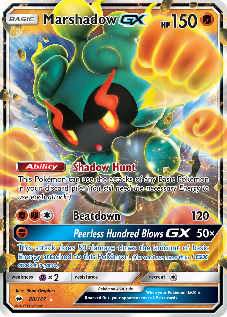 Marshadow GX (80/147) [Sun & Moon: Burning Shadows] | Deep Dive Games St. Marys