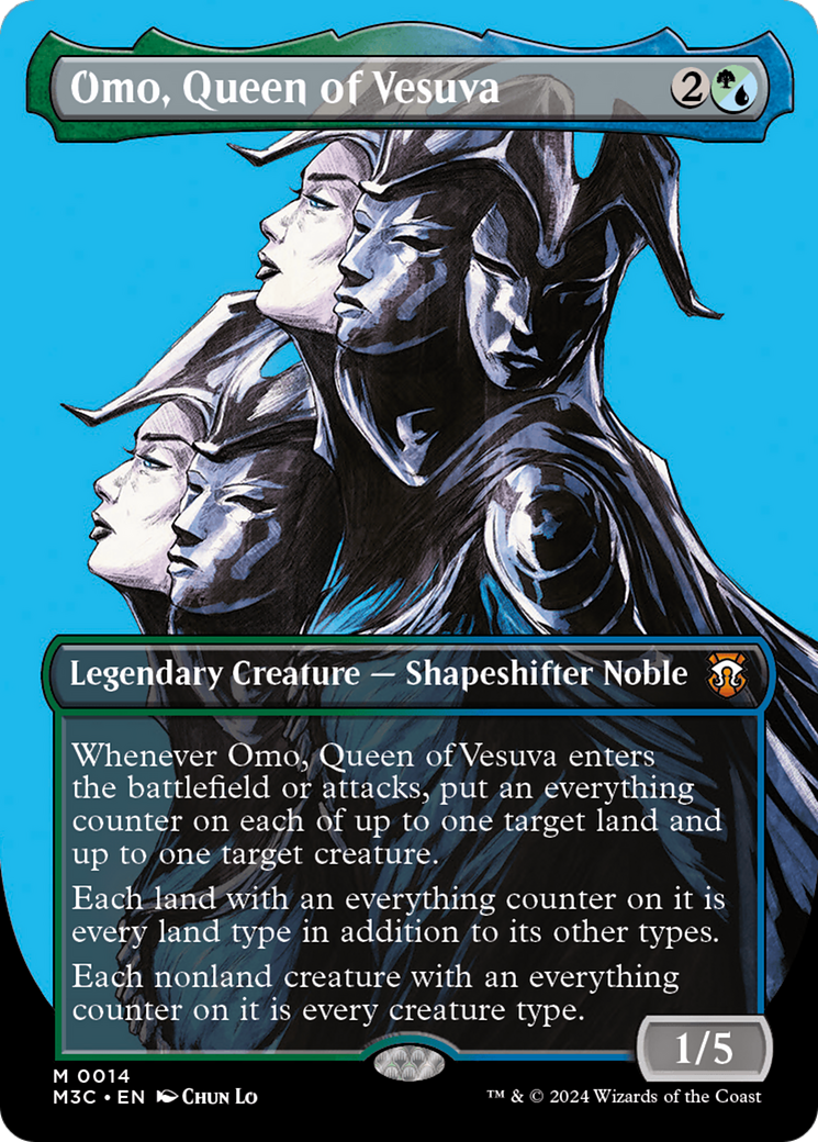 Omo, Queen of Vesuva (Borderless) [Modern Horizons 3 Commander] | Deep Dive Games St. Marys