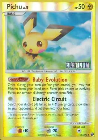 Pichu (45/100) [Burger King Promos: 2009 Collection] | Deep Dive Games St. Marys