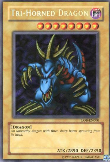 Tri-Horned Dragon [LOB-EN000] Secret Rare | Deep Dive Games St. Marys