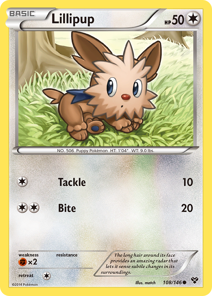 Lillipup (108/146) [XY: Base Set] | Deep Dive Games St. Marys