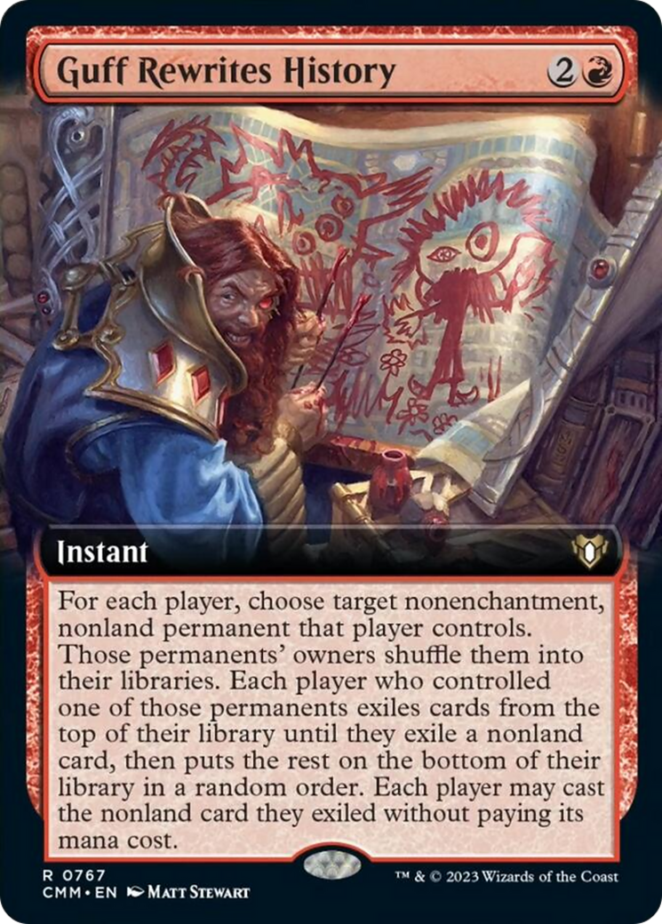 Guff Rewrites History (Extended Art) [Commander Masters] | Deep Dive Games St. Marys